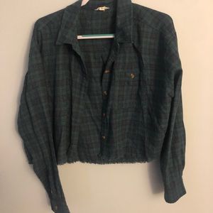 XL Forever 21 Cropped Flannel